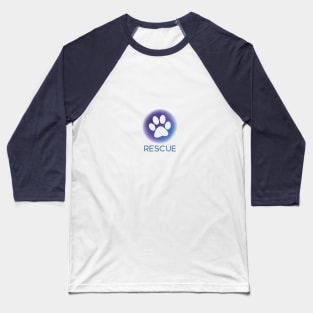 Rescue Pawprint Baseball T-Shirt